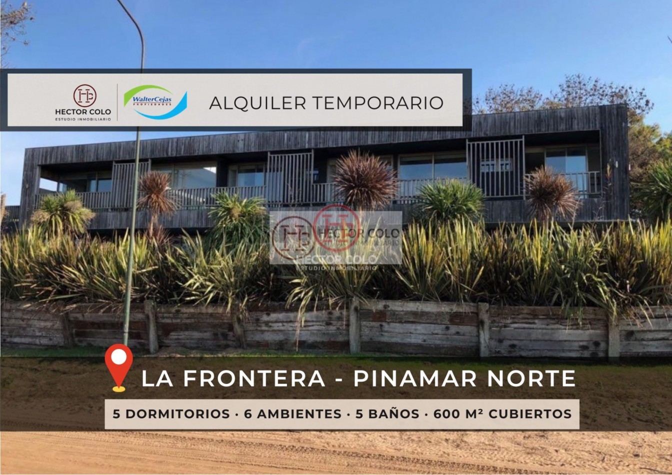 CASA CON PISCINA FRENTE AL MAR - LA FRONTERA PINAMAR NORTE -