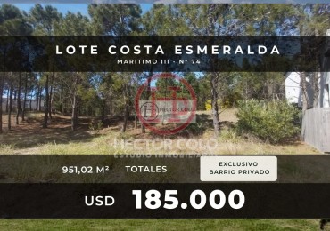 Venta terreno Costa Esmeralda 