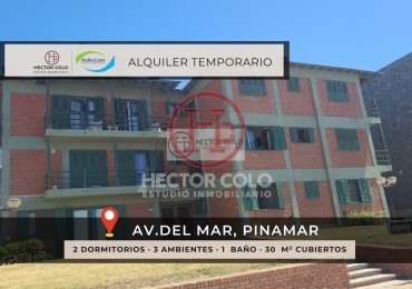 DEPARTAMENTO EN ALQUILER TEMPORAL-SOBRE AV.DEL MAR-