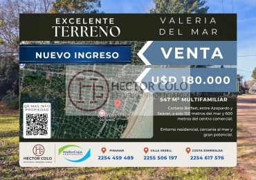 Venta Terreno Valeria del Mar